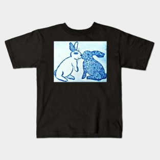 Sweet Kissing Bunnies Kids T-Shirt